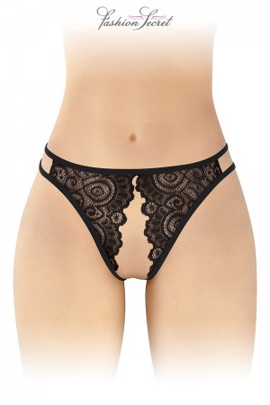 Culotte noire ouverte Annette - Fashion Secret