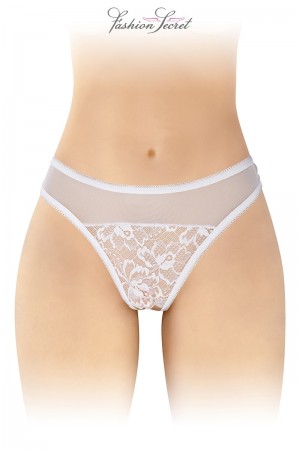 Tanga blanc ouvert Ava - Fashion Secret