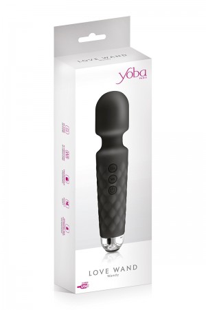 Vibro Love Wand rechargeable noir - Yoba
