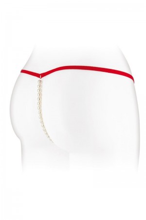 String avec perles Venusina - rouge