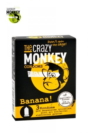 3 Préservatifs Crazy Monkey Banane