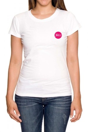 Tee-shirt  J&M blanc - spécial  femme