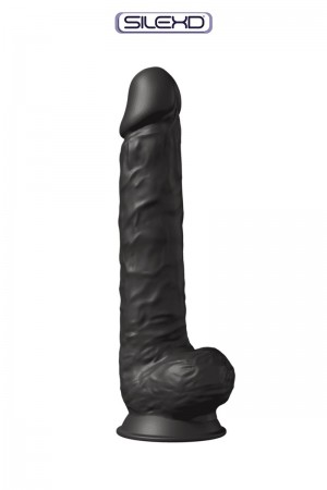 Gode XXL double densité Noir 38 x 6 cm - SilexD
