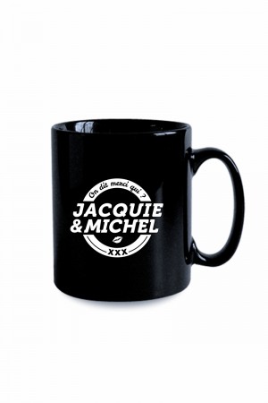 Mug noir J&M - logo rond