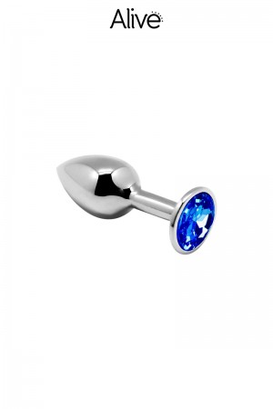 Plug métal bijou bleu S - Alive