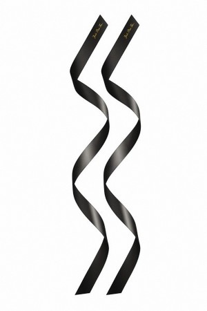 2 liens BDSM satin noir - Sweet Caress