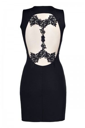 Robe noire V-9209 - Axami