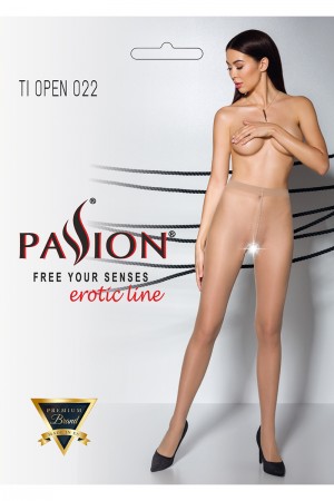 Collants ouverts couture TI022 - beige