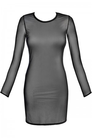 Robe tulle noir V-10639 - Axami