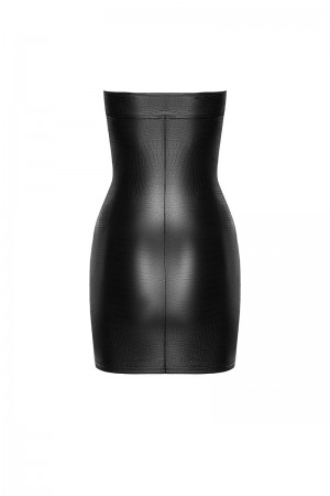 Mini robe bustier Wild F317 wetlook effet croco