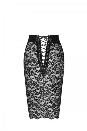 Jupe lacée Ambivalence F302 dentelle