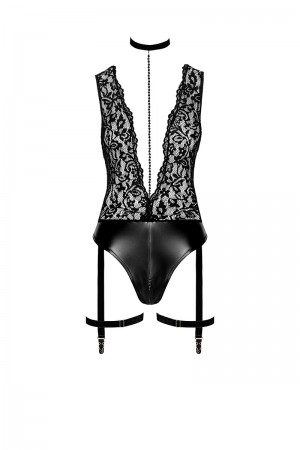 Body jarretelles Libido F297 wetlook et dentelle