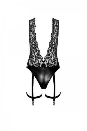 Body jarretelles Libido F297 wetlook et dentelle