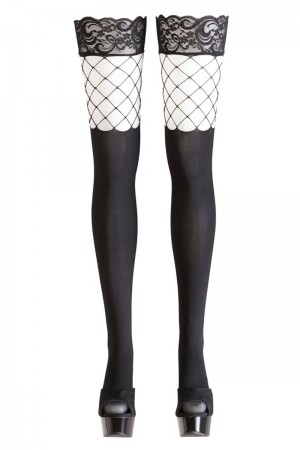 Bas autofixants opaques noir - Cotelli Legwear