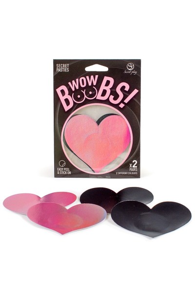 Cache-tétons coeur Wow Boobs - Secret Play
