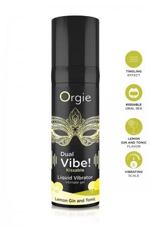 Gel d'excitation Dual Vibe Lemon Gin Tonic Liquid Vibrator