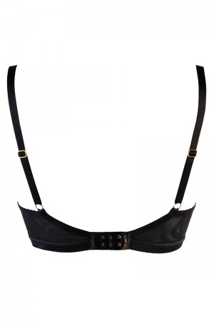 Soutien-gorge tulle et dentelle noir V-10711 - Axami
