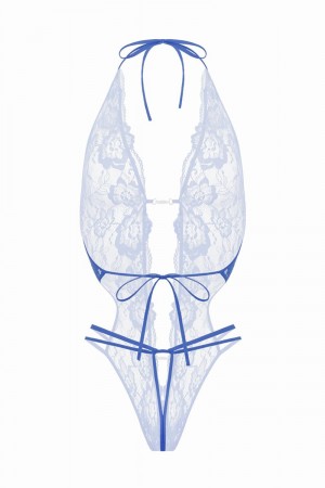 Body string ouvert Renee bleu - Christine