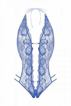 Body string ouvert Renee bleu - Christine