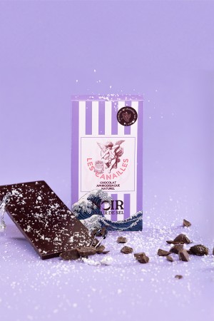Chocolat noir fleur de sel - Tablette 100g - Les canailles