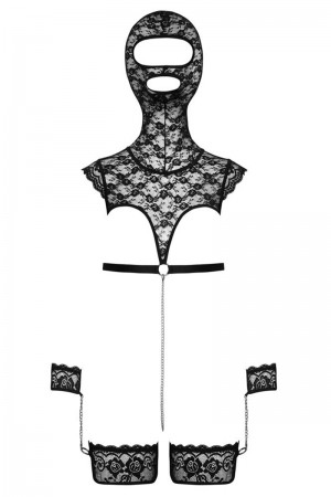 Ensemble de lingerie bondage en dentelle - bad kitty