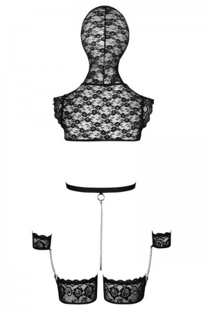 Ensemble de lingerie bondage en dentelle - bad kitty