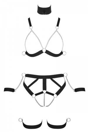 Ensemble harnais Strappy Bikini - Bad Kitty