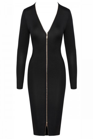 Robe noire à manches longues -  Cotelly Party