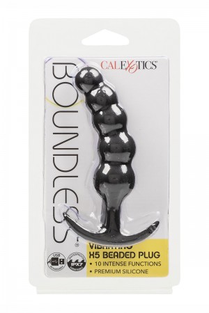 Plug anal Vibrant avec 5 perles - Calexotics