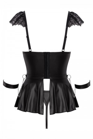 Ensemble 3 pièces lingerie Fetish - Cotelli Bondage