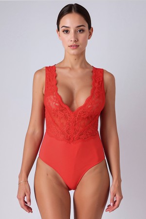 Body rouge Evalie - Passion
