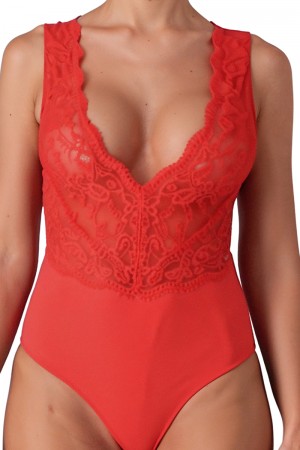 Body rouge Evalie - Passion