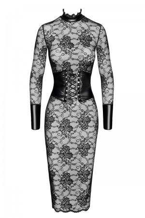 Robe corset Noirelle F375 - Noir Handmade