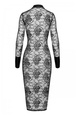 Robe fourreau Noirelle F376 - Noir Handmade