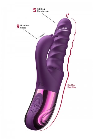 Vibro Swirl Rabbit Thrusting Vibrator - She.E.O