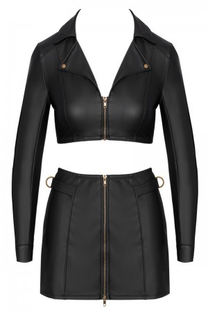Ensemble top et jupe courte noir - Cottelli PARTY
