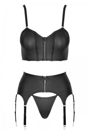 Ensemble lingerie 3 pièces avec porte-jarretelles - Cottelli PARTY
