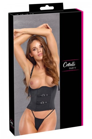 Ensemble corset seins nus noir - Cottelli PARTY