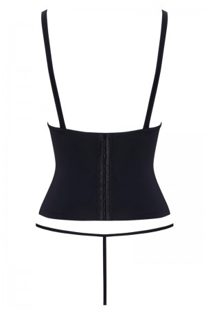 Ensemble corset seins nus noir - Cottelli PARTY