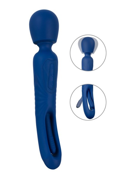 Vibro Wand réversible avec langue vibrante - Sweet Smile