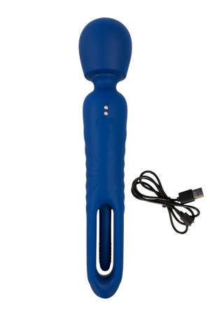 Vibro Wand réversible avec langue vibrante - Sweet Smile