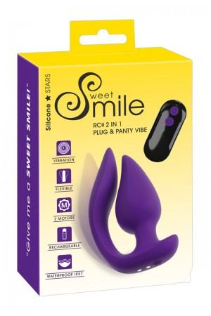 Plug et stimulateur externe vibrant 2 en 1 - Sweet Smile