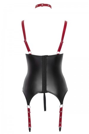 Ensemble ouvert avec collier et menottes - Cotelli Bondage