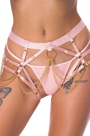 String harnais rose - Bad Kitty