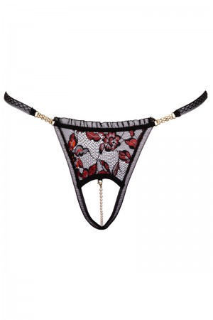 String dentelle ouvert bicolore - Cottelli LINGERIE