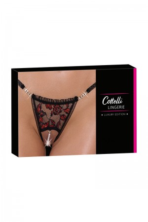 String dentelle ouvert bicolore - Cottelli LINGERIE