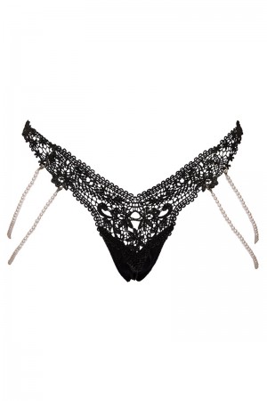 String Rio avec chaines de perles - Cottelli LINGERIE
