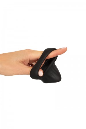 Cock Ring avec Ball Stretcher liquid silicone - Erecto