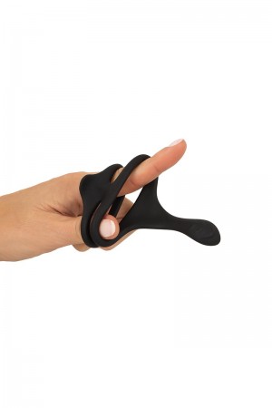 Cock & Ball Ring liquid silicone avec écarteur de périnée - Erecto